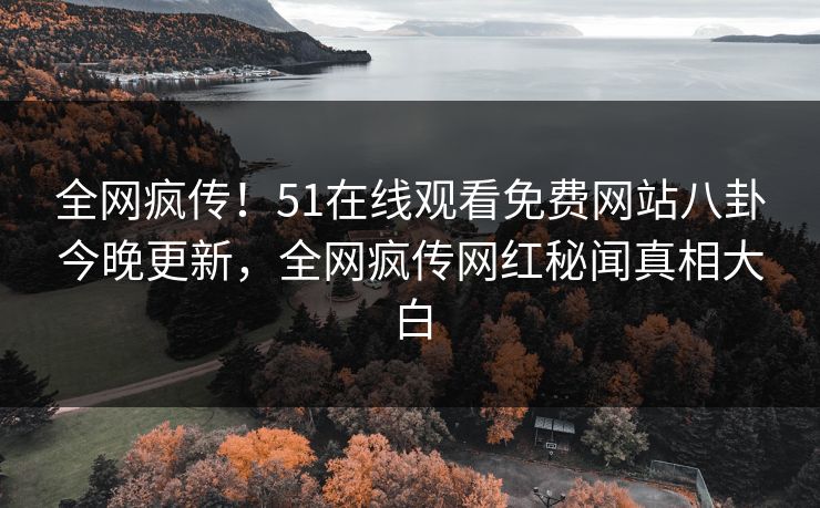 全网疯传！51在线观看免费网站八卦今晚更新，全网疯传网红秘闻真相大白